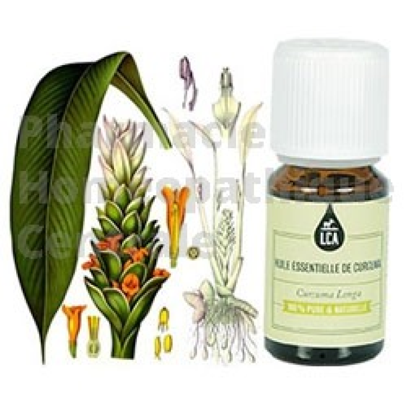 Huile essentielle de curcuma pour les douleurs articulaires et musculaires. Flacon de 10 mL