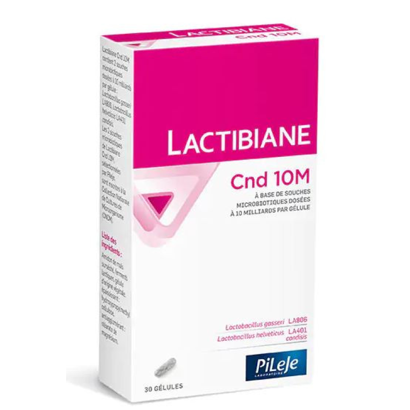 LACTIBIANE Cnd 10M, un allié contre les mycoses vaginales à répétition - Boîte de 30 gélules - Laboratoire PILEJE