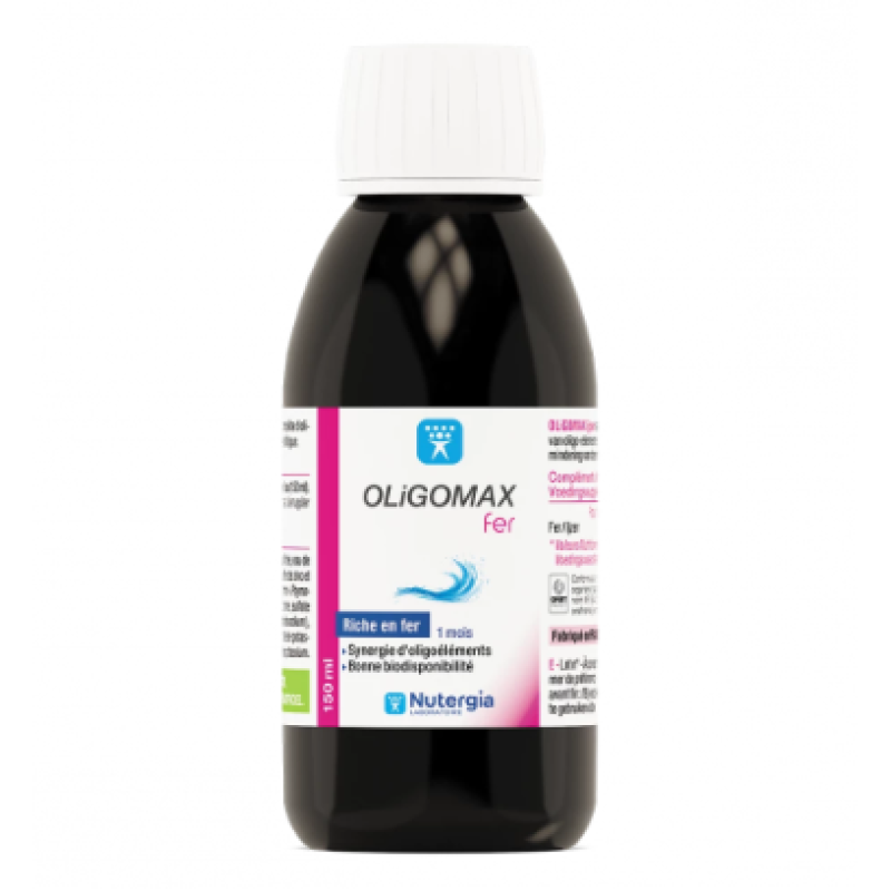OLIGOMAX Fer pour la fatigue, l'immunité et le métabolisme - Flacon de 150 mL