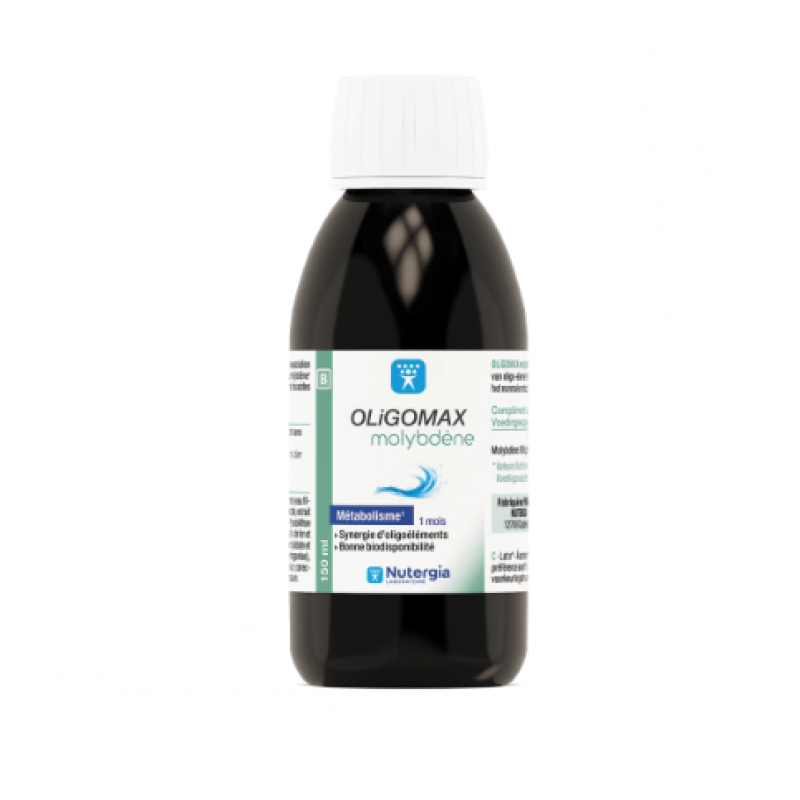 OLIGOMAX Molybdène pour le métabolisme des acides aminés soufrés - Flacon de 150 ml 