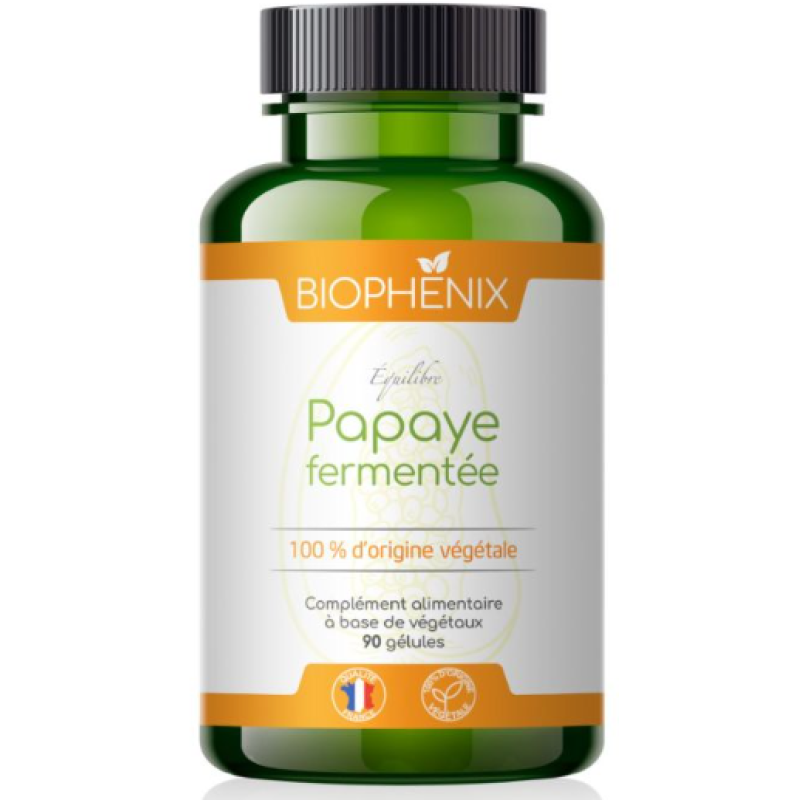 Papaye fermentée - BIOPHENIX - Antioxydant Pilulier de 90 gélules d'origine végétale