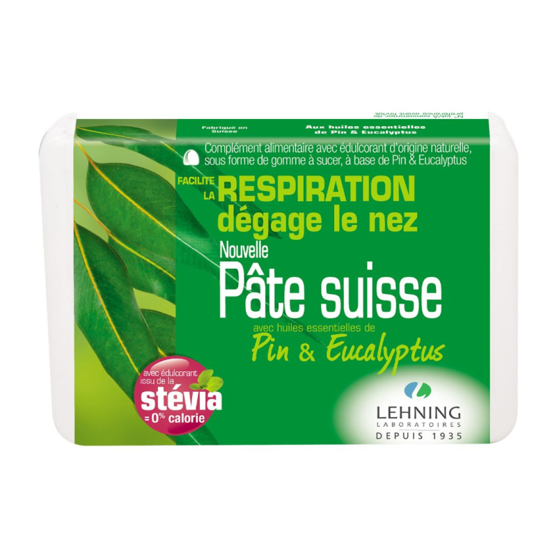 Pâte Suisse Respiration - Voies respiratoires Boîte de 40 gommes LEHNING