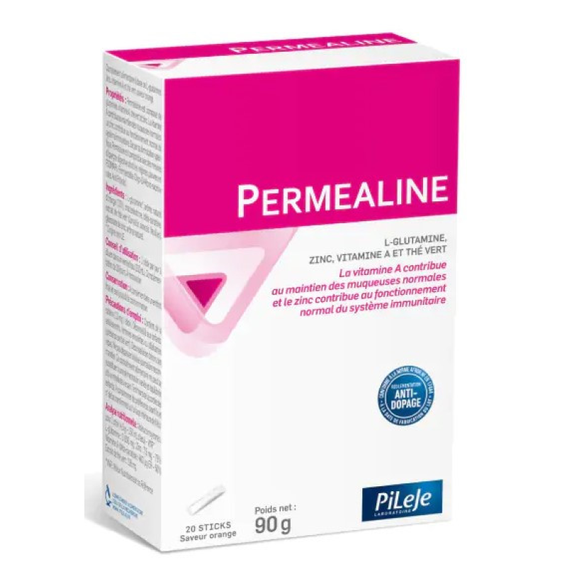 Perméaline - Pileje - Barrière intestinale Perméaline -  Boîte de 20 sticks 