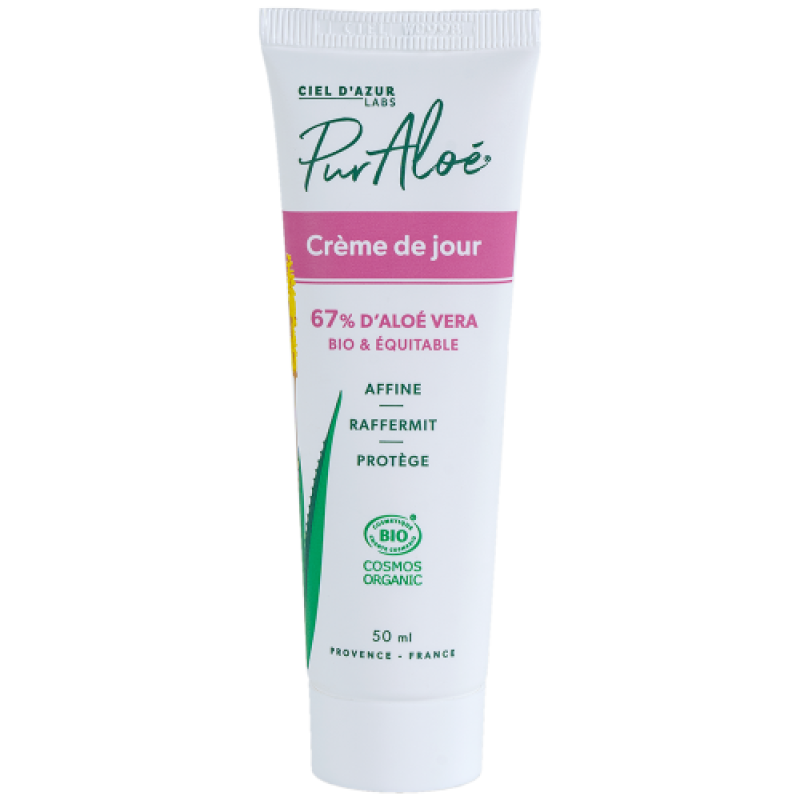 Pur Aloé - Crème de jour - 67% Aloé vera - Tube 50 mL