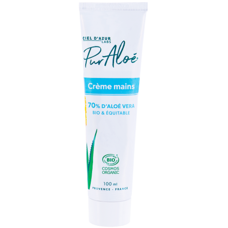 Pur Aloé - Crème mains - Aloe Vera 70% - Tube 100 mL