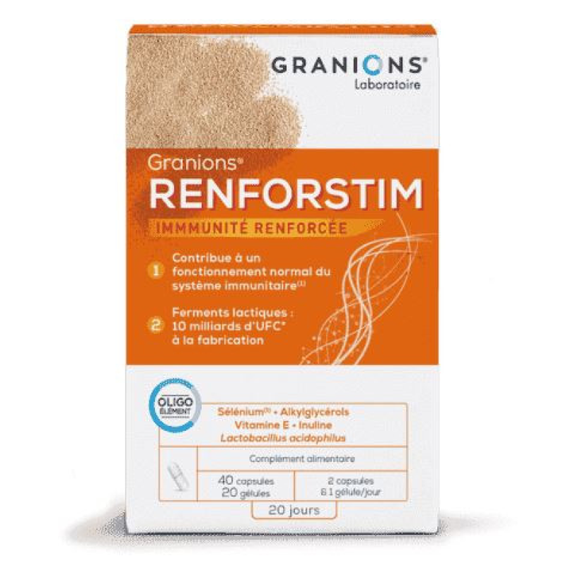 RENFORSTIM - GRANIONS - Immunité Boîte de 40 capsules et 20 gélules