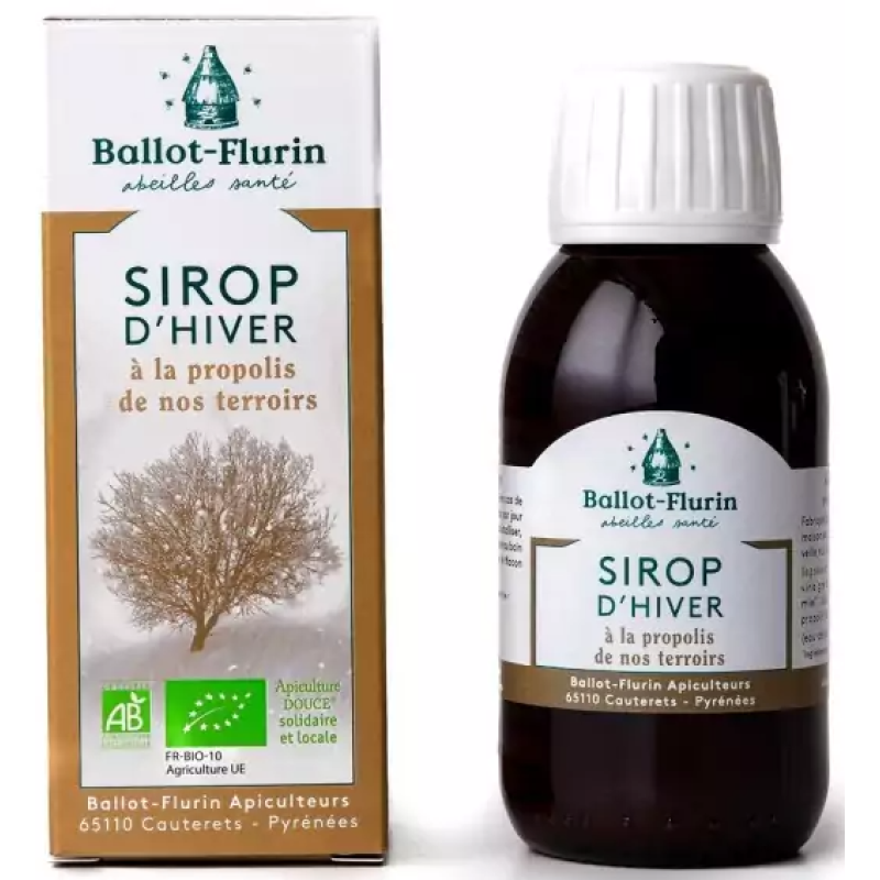 Sirop d'hiver à la propolis de nos terroirs - Ballot-Flurin, Sirop bio apaisant, 100 mL