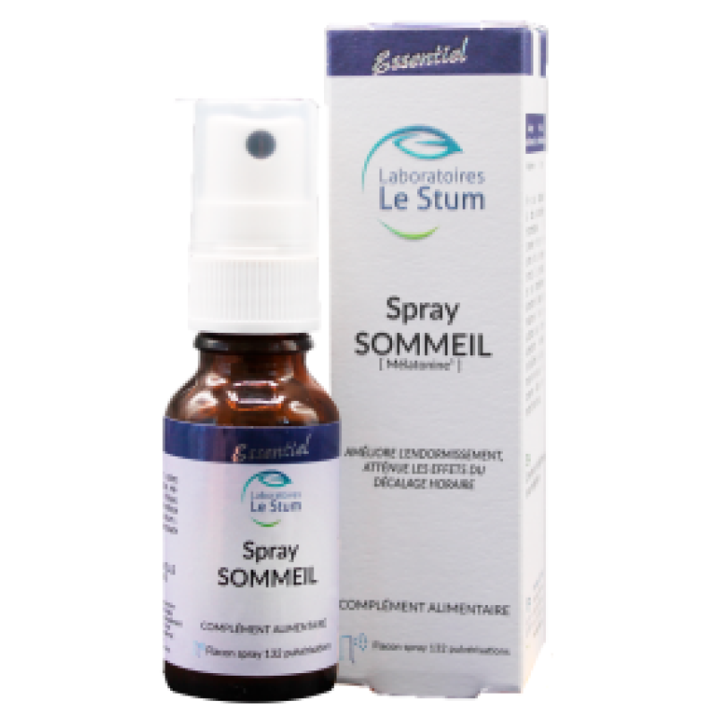 SPRAY SOMMEIL - Laboratoires Le Stum - Flacon spray de 20 mL de mélatonine