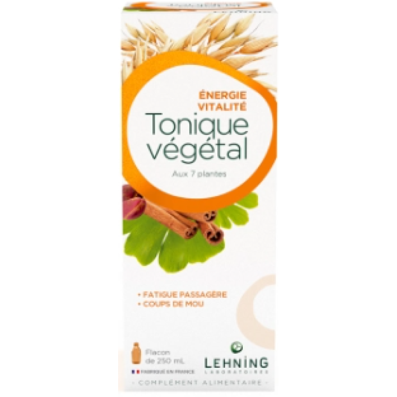 TONIQUE VÉGÉTAL - LEHNING - Fatigue, vitalité - Flacon de 250 mL