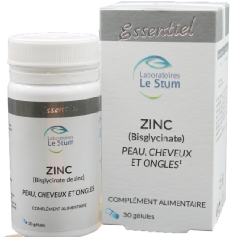 ZINC (Bisglycinate) - Laboratoires Le Stum - Pilulier 30 gélules 